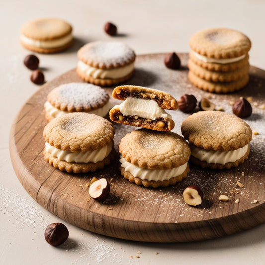 Nusscreme Cookies mit Haselnuss