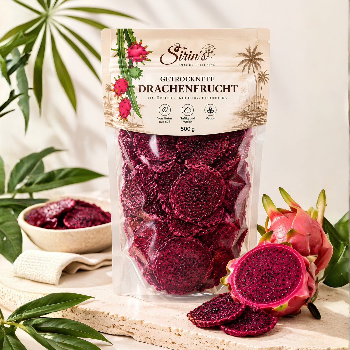 Getrocknete Rote Drachenfrucht Große Packung 500gr