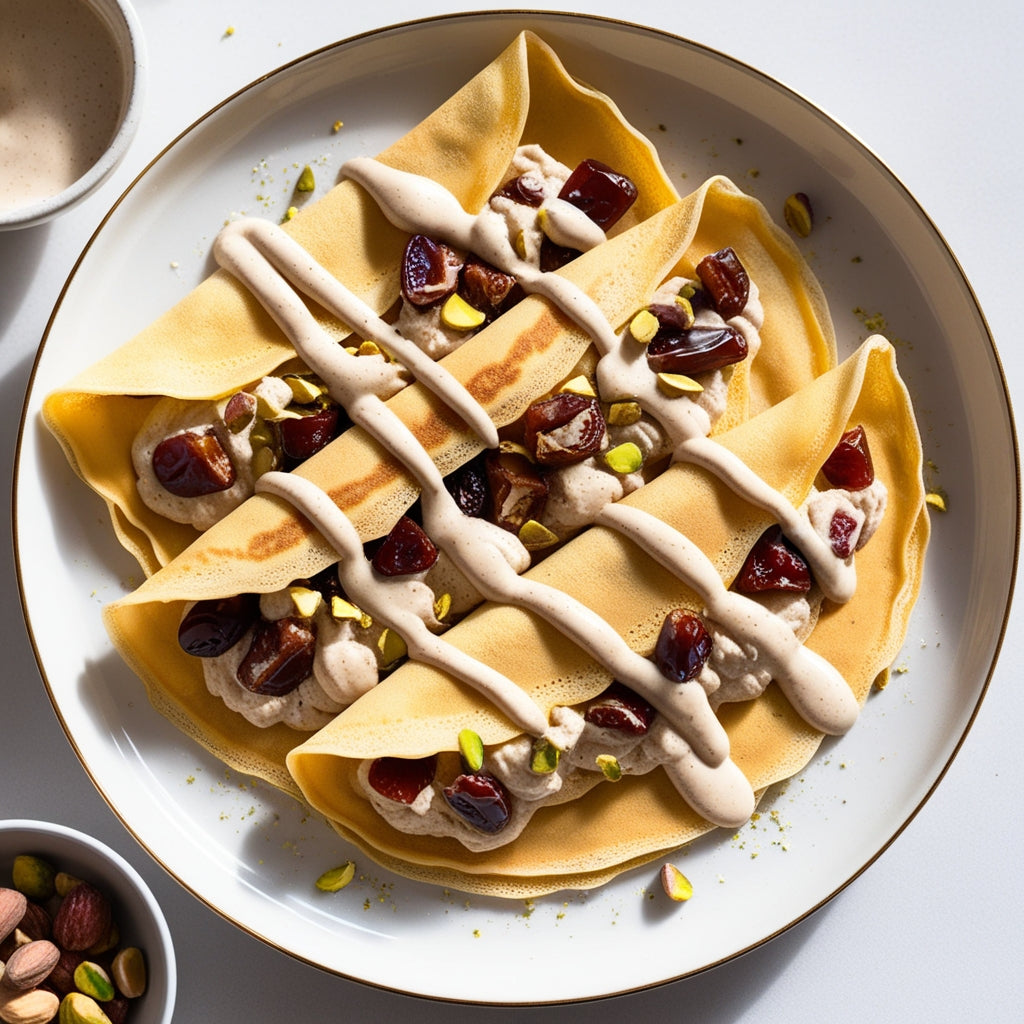 Orientalische Crêpes mit Dattel-Nusscreme