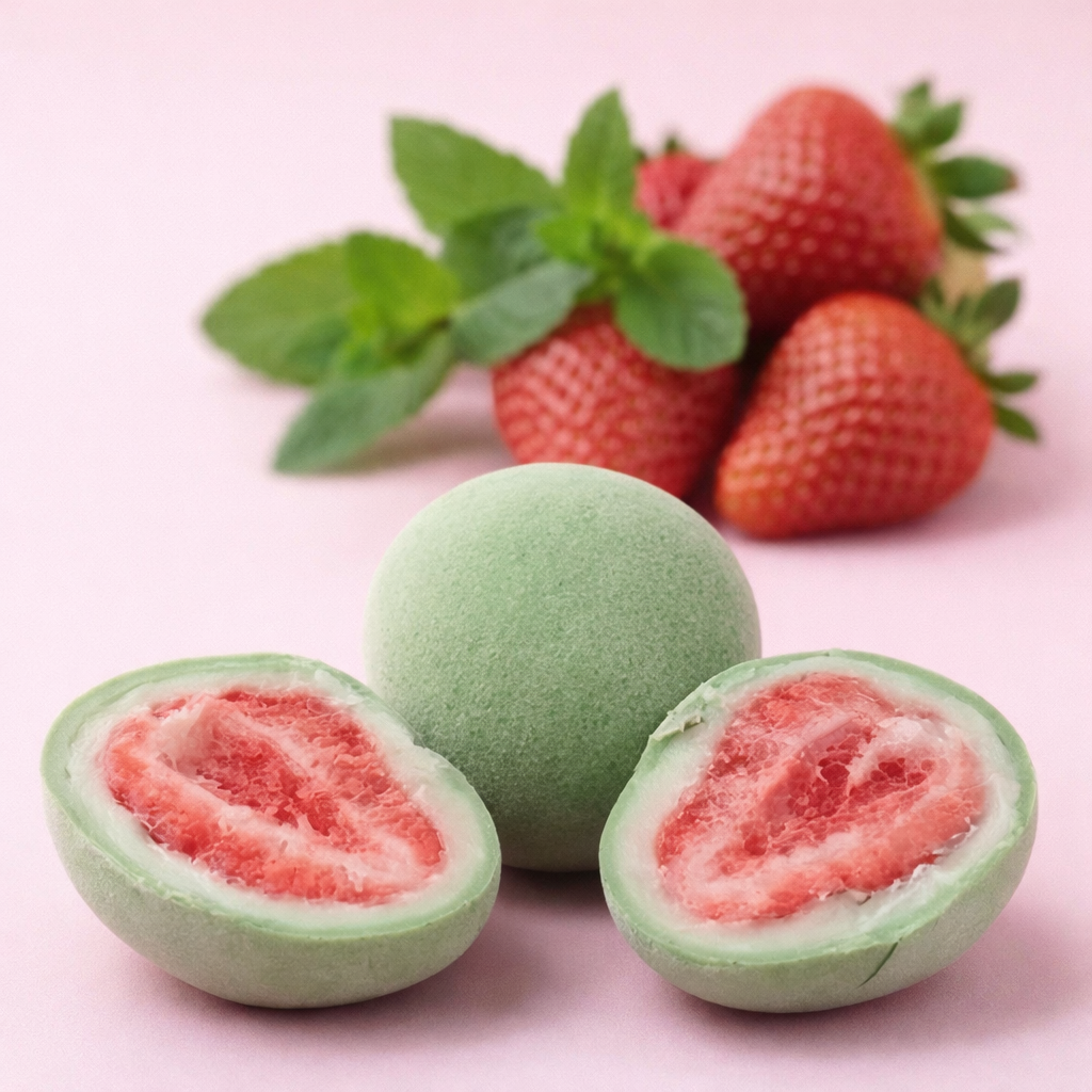 Gefriergetrocknete Erdbeeren Matcha & Weiße Schoko 200g