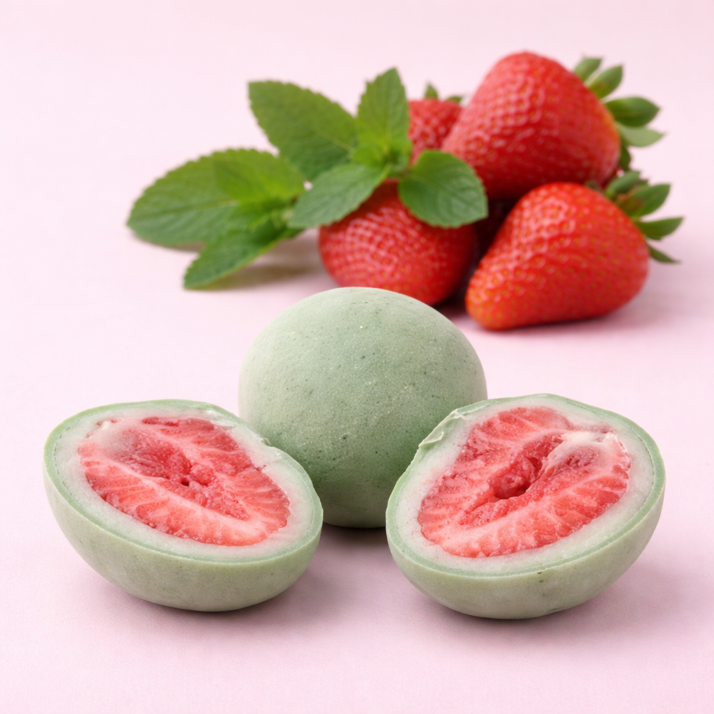 Gefriergetrocknete Erdbeeren Matcha & Weiße Schoko 200g