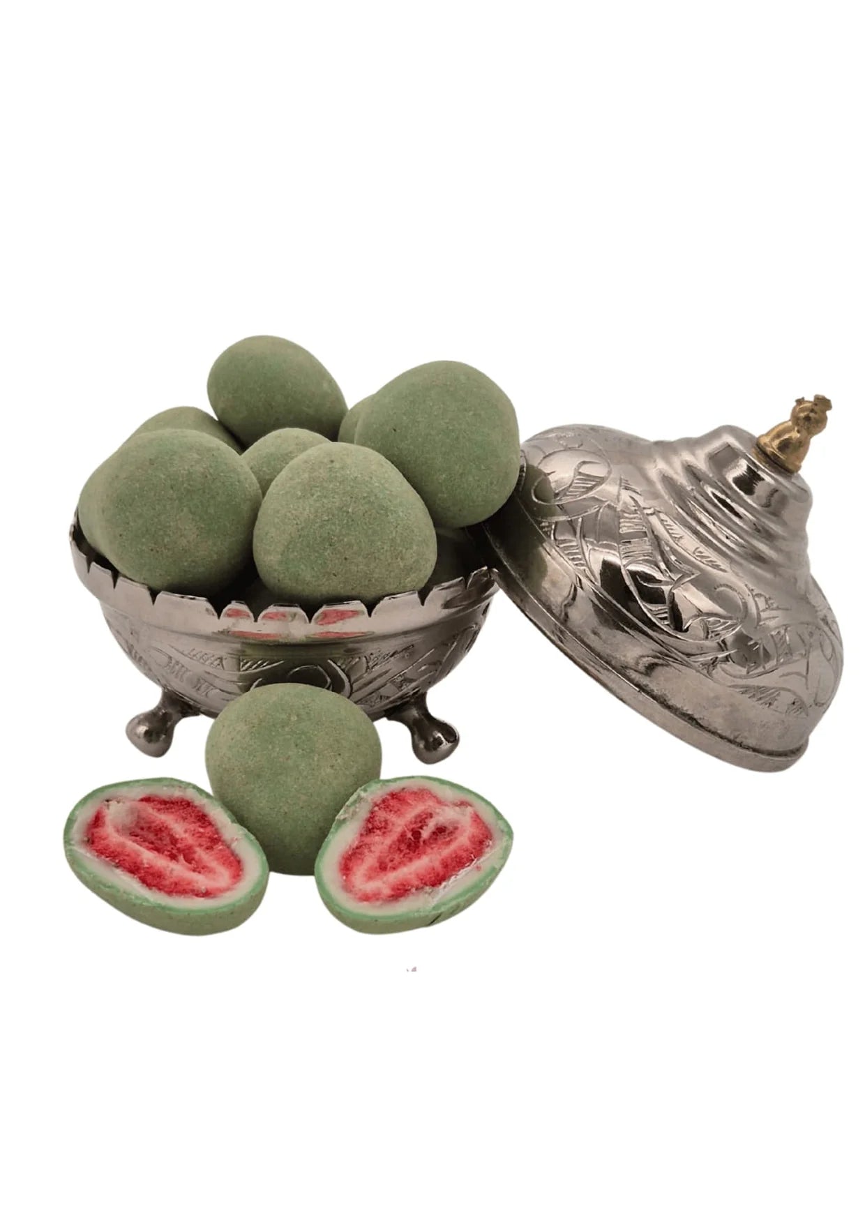 Gefriergetrocknete Erdbeeren Matcha & Weiße Schoko 200g