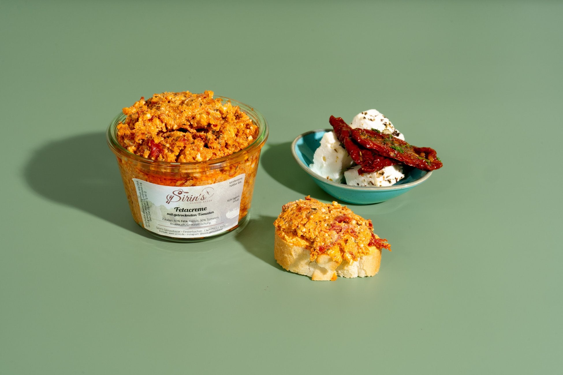 Fetacreme mit getr. Tomaten – Sirins Genussbazar Fetacreme mit getr. Tomaten – Sirins Genussbazar