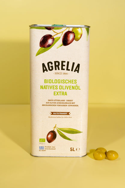 Agrelia Olivenöl 5,0l Cretan Olive Mill DE-ÖKO-037 (Wilde Olivenbäume)