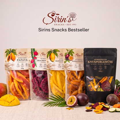 Sirin's Snacks Bestseller Bundle – 5er Set (Tropenfrüchte & Gemüsechips)
